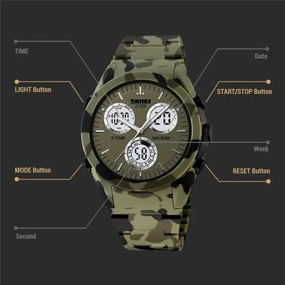 SKMEI 2109 Student Sports Watch Luminous Wrist Bracelet with TPU Strap
