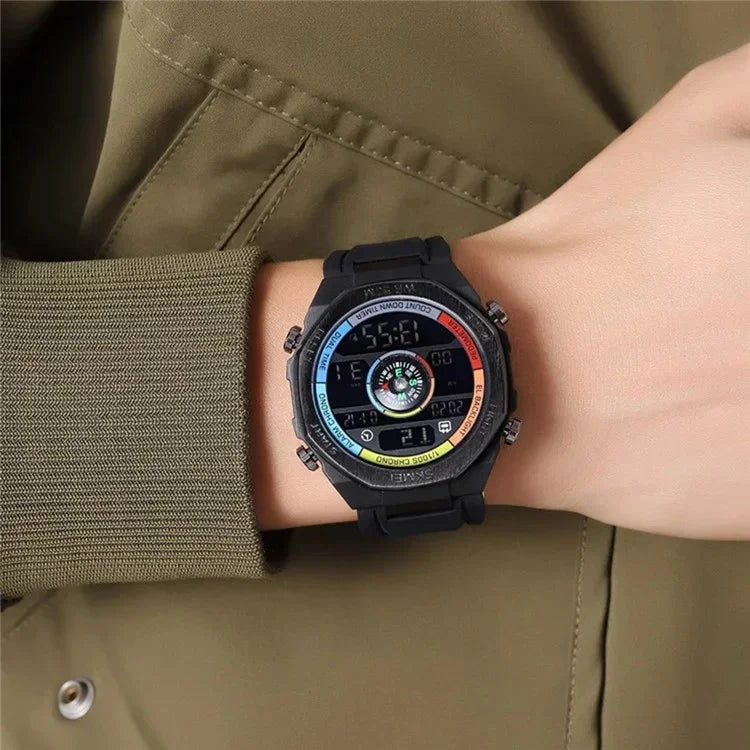 SKMEI 2209 Outdoor Sports Watch Student Waterproof Pedometer Compass Electronic Watch