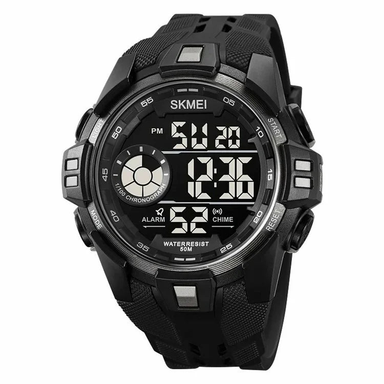 SKMEI 2123 50m Waterproof Outdoor Wrist Watch EL Backlight Electronic Watch with TPU Strap