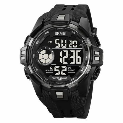 SKMEI 2123 50m Waterproof Outdoor Wrist Watch EL Backlight Electronic Watch with TPU Strap
