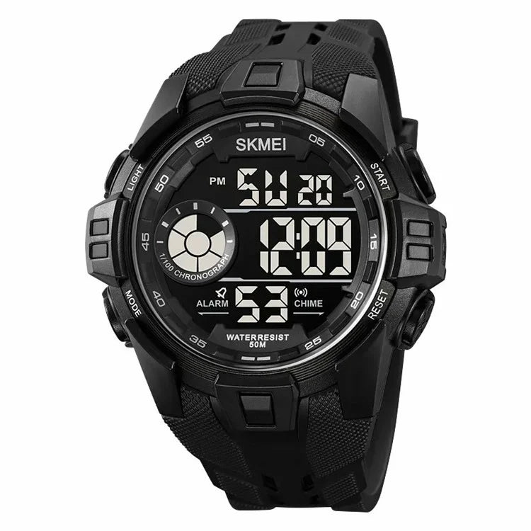 SKMEI 2123 50m Waterproof Outdoor Wrist Watch EL Backlight Electronic Watch with TPU Strap