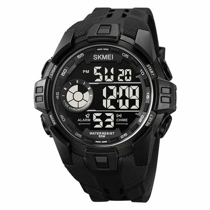 SKMEI 2123 50m Waterproof Outdoor Wrist Watch EL Backlight Electronic Watch with TPU Strap