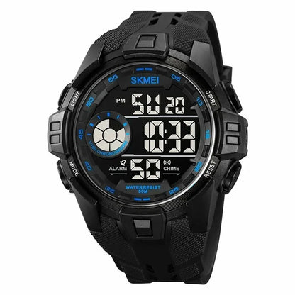 SKMEI 2123 50m Waterproof Outdoor Wrist Watch EL Backlight Electronic Watch with TPU Strap