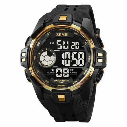 SKMEI 2123 50m Waterproof Outdoor Wrist Watch EL Backlight Electronic Watch with TPU Strap