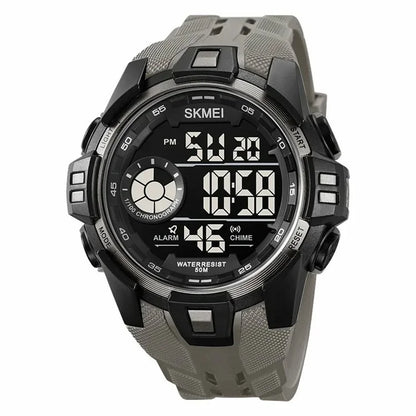 SKMEI 2123 50m Waterproof Outdoor Wrist Watch EL Backlight Electronic Watch with TPU Strap