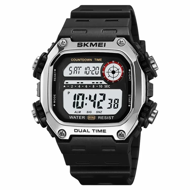 SKMEI 2126 Teenager Student Square Digital Watch Luminous Waterproof Sports Electronic Watch