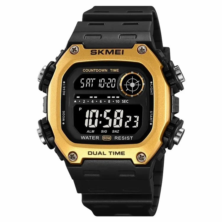 SKMEI 2126 Teenager Student Square Digital Watch Luminous Waterproof Sports Electronic Watch