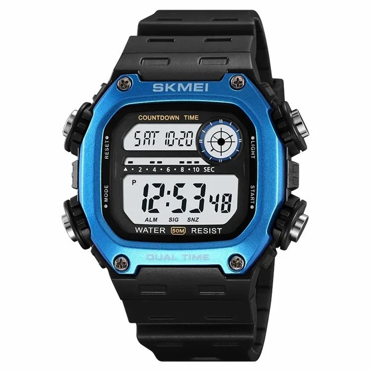 SKMEI 2126 Teenager Student Square Digital Watch Luminous Waterproof Sports Electronic Watch