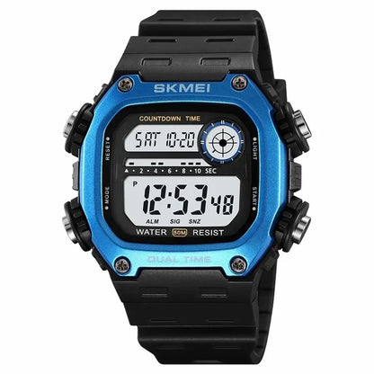 SKMEI 2126 Teenager Student Square Digital Watch Luminous Waterproof Sports Electronic Watch