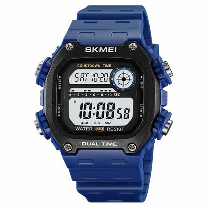 SKMEI 2126 Teenager Student Square Digital Watch Luminous Waterproof Sports Electronic Watch