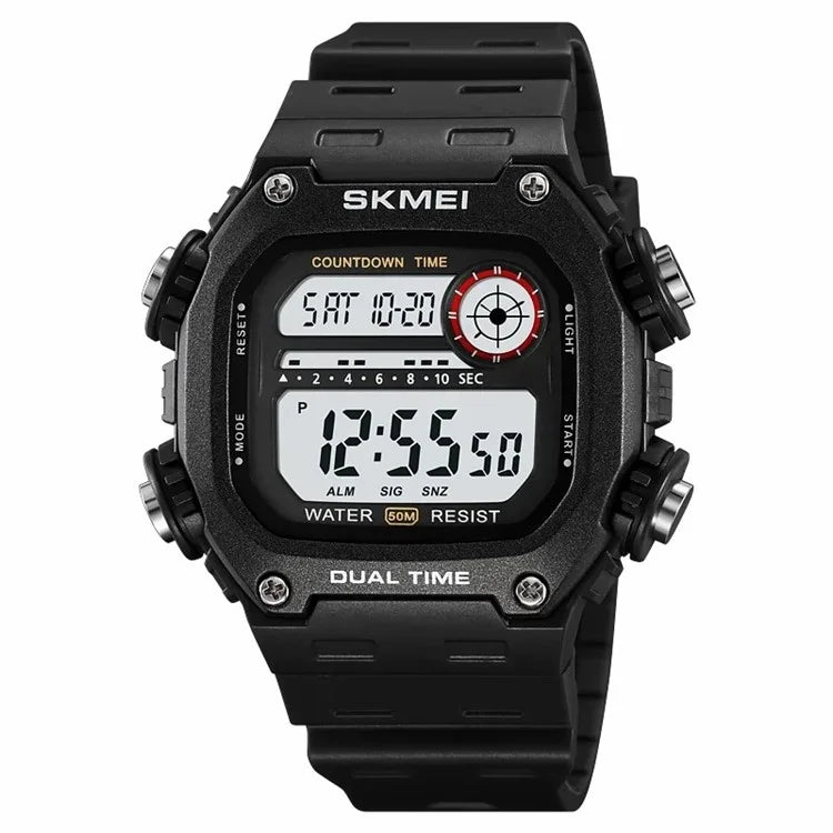 SKMEI 2126 Teenager Student Square Digital Watch Luminous Waterproof Sports Electronic Watch