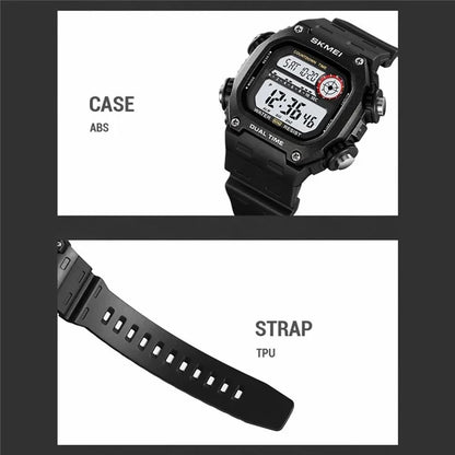 SKMEI 2126 Teenager Student Square Digital Watch Luminous Waterproof Sports Electronic Watch