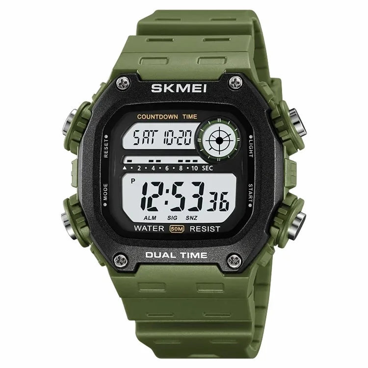 SKMEI 2126 Teenager Student Square Digital Watch Luminous Waterproof Sports Electronic Watch