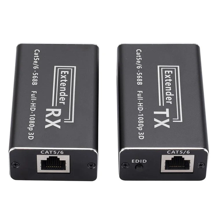 CAT 5 / 6 RJ45 to HD Converter Full HD 1080P Transmitter + Receiver Extender with DC5V Port