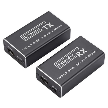 CAT 5 / 6 RJ45 to HD Converter Full HD 1080P Transmitter + Receiver Extender with DC5V Port