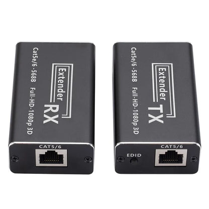 CAT 5 / 6 RJ45 to HD Converter Full HD 1080P Transmitter + Receiver Extender with DC5V Port