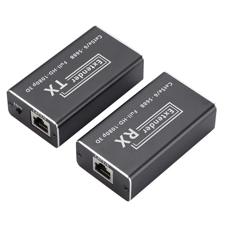 CAT 5 / 6 RJ45 to HD Converter Full HD 1080P Transmitter + Receiver Extender with DC5V Port