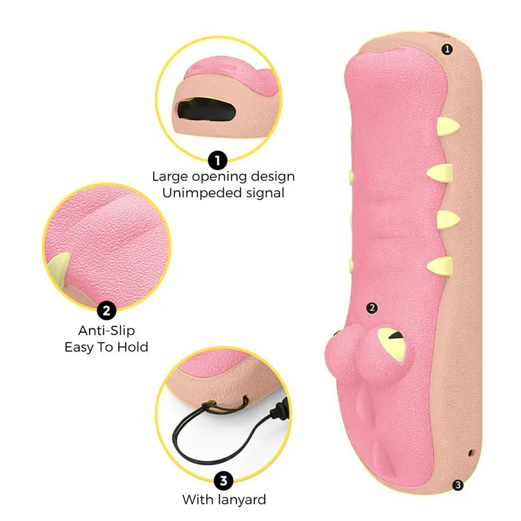 AHASTYLE PT154 Silicone Case for Apple 4K TV Gen 6 / Gen 7 Remote Cartoon Crocodile Protective Cover