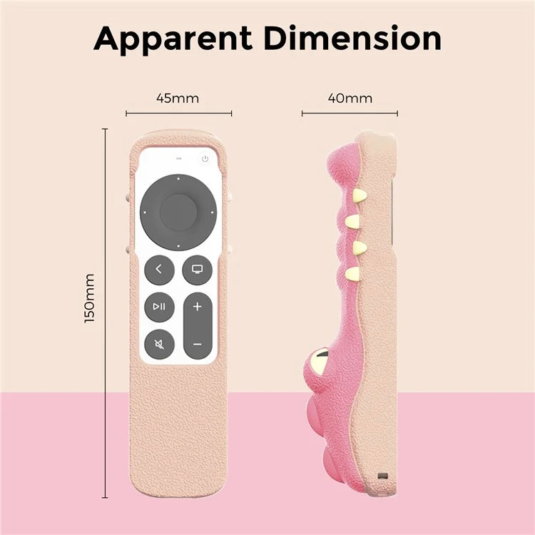 AHASTYLE PT154 Silicone Case for Apple 4K TV Gen 6 / Gen 7 Remote Cartoon Crocodile Protective Cover
