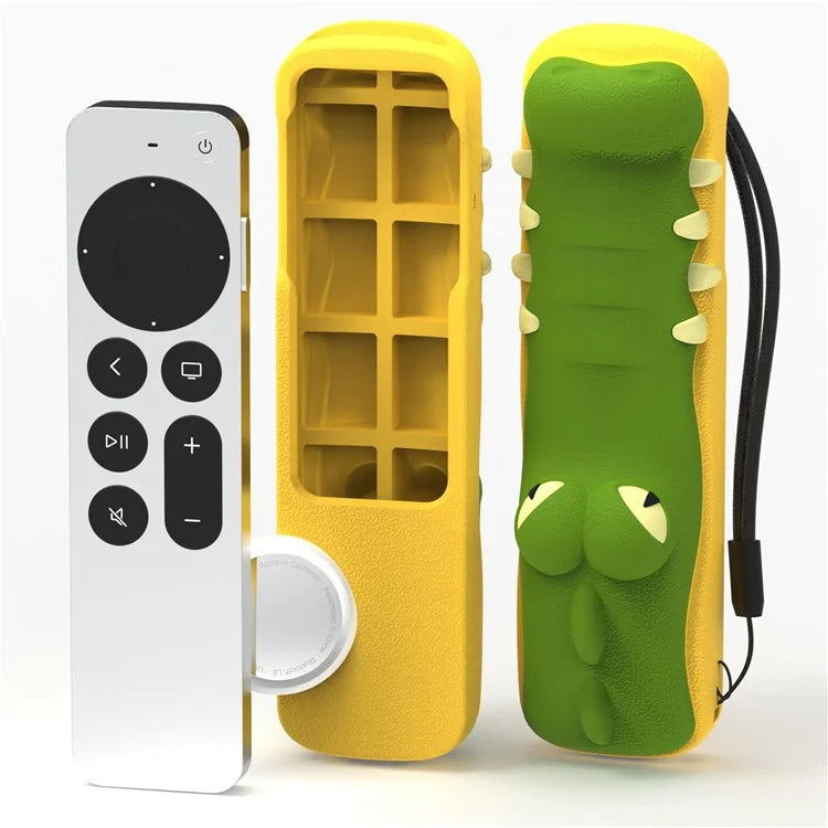 AHASTYLE PT154 Silicone Case for Apple 4K TV Gen 6 / Gen 7 Remote Cartoon Crocodile Protective Cover