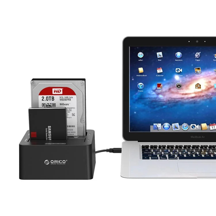 ORICO 2-Bay USB3.0 Hard Drive Docking Dock Station for 2.5/3.5 inch HDD/SSD with Clone Function (6629US3-C)