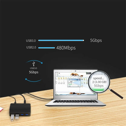 ORICO H4928-U3 Super Speed 4-Port USB3.0 Hub for Windows XP / Vista / 7 / 8 / 10 / Linux / Mac OS