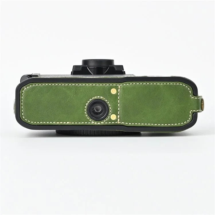For Nikon Z fc Camera Bag Bottom Case PU Leather Protective Half Body Cover with Battery Opening
