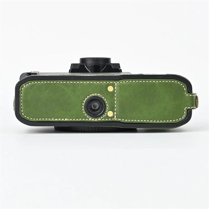For Nikon Z fc Camera Bag Bottom Case PU Leather Protective Half Body Cover with Battery Opening