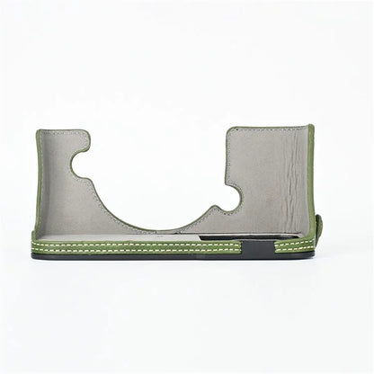 For Nikon Z fc Camera Bag Bottom Case PU Leather Protective Half Body Cover with Battery Opening