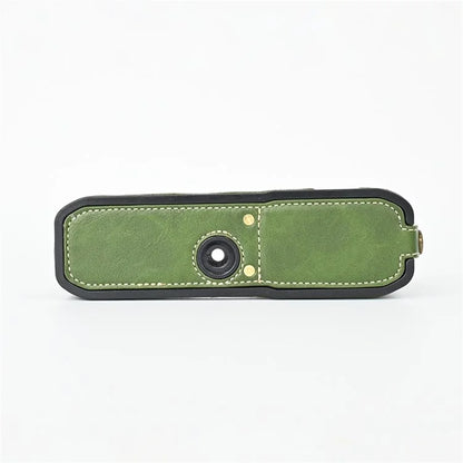 For Nikon Z fc Camera Bag Bottom Case PU Leather Protective Half Body Cover with Battery Opening