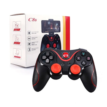 C8 Bluetooth Gamepad Controller for Android iOS Smartphones Tablet Windows PCs (Without Bracket and Phone Clamp Holder)