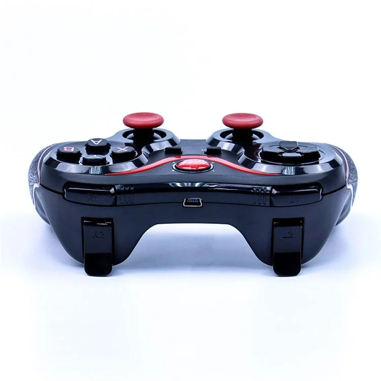 C8S Wireless Bluetooth Game Controller Gamepad Joystick for iOS Android Etc with Phone Clamp Holder
