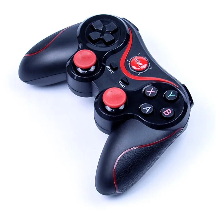 C8S Wireless Bluetooth Game Controller Gamepad Joystick for iOS Android Etc with Phone Clamp Holder