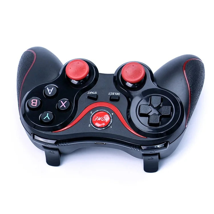 C8S Wireless Bluetooth Game Controller Gamepad Joystick for iOS Android Etc with Phone Clamp Holder