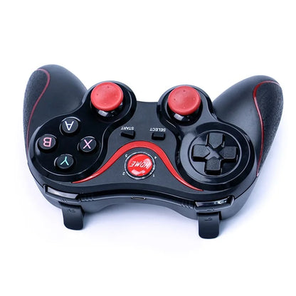 C8S Wireless Bluetooth Game Controller Gamepad Joystick for iOS Android Etc with Phone Clamp Holder