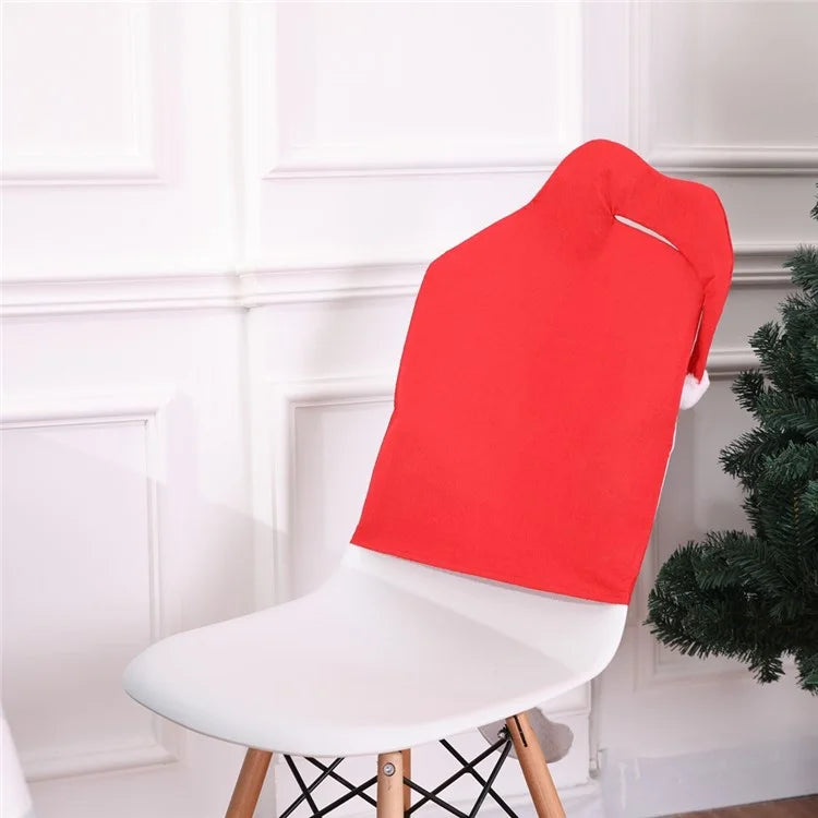 Non-Woven Cloth Hat Christmas Snowman Tableware Chair Cover Home Decor