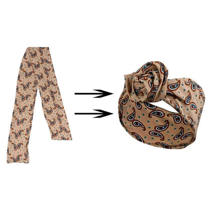 FD066 Wire Headband Adjustable Pattern Print Wired Hair Tie Head Scarf