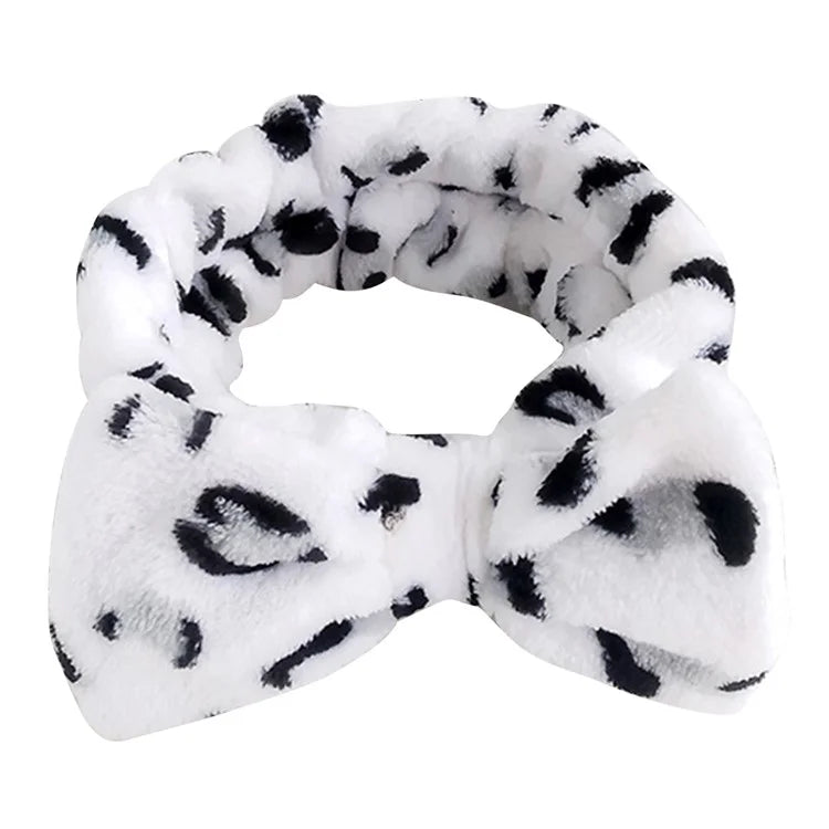 SFD001 Coral Fleece Women Sports Headband Cute Bowknot Face Washing Hairband