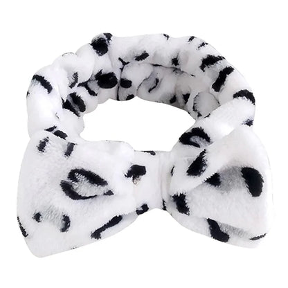 SFD001 Coral Fleece Women Sports Headband Cute Bowknot Face Washing Hairband