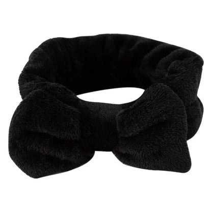 SFD001 Coral Fleece Women Sports Headband Cute Bowknot Face Washing Hairband