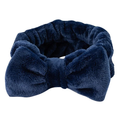 SFD001 Coral Fleece Women Sports Headband Cute Bowknot Face Washing Hairband