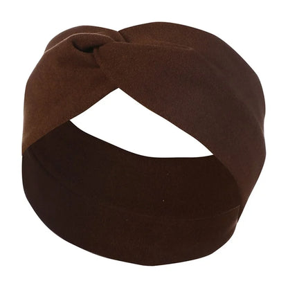 FD089 Solid Color Autumn Winter Wide Headband Women Sports Face Washing Hair Band
