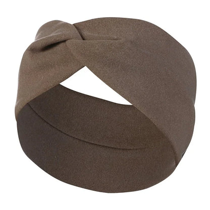 FD089 Solid Color Autumn Winter Wide Headband Women Sports Face Washing Hair Band