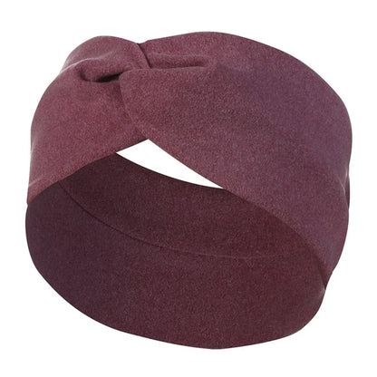 FD089 Solid Color Autumn Winter Wide Headband Women Sports Face Washing Hair Band