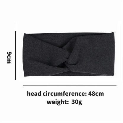 FD089 Solid Color Autumn Winter Wide Headband Women Sports Face Washing Hair Band