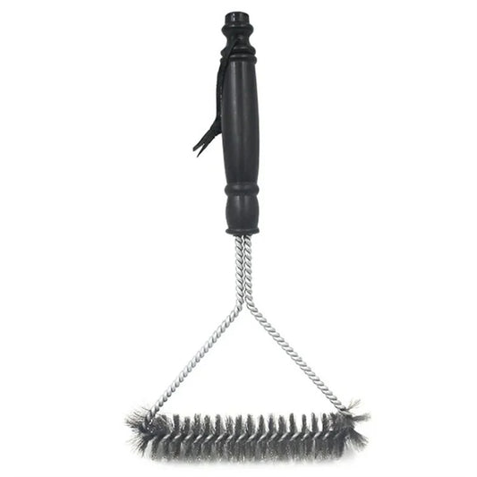 BBQ Grill Cleaning Brush 12-Inch Y-Shaped Curl Bristle Brush Grill Cleaning Tool