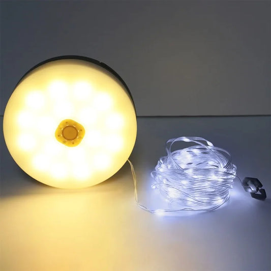 12m 120-LED Solar Light Outdoor Waterproof Ambient Lamp - Cold White (12m, 120