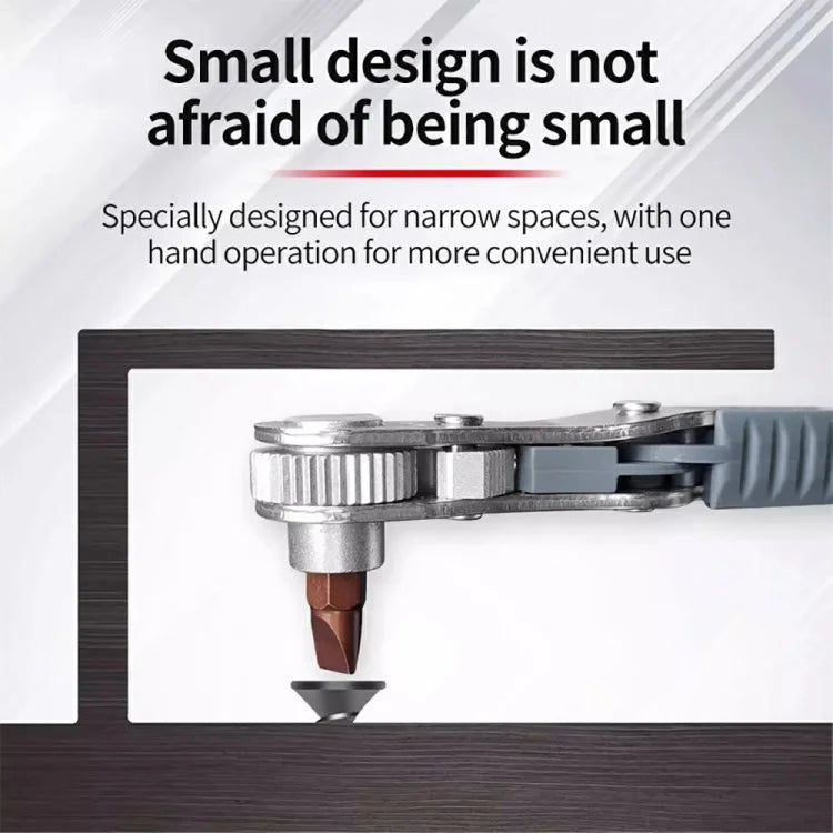 Chrome Vanadium Steel Magnetic Two-Way Ratchet Screwdriver Repair Tool with 4 Bits