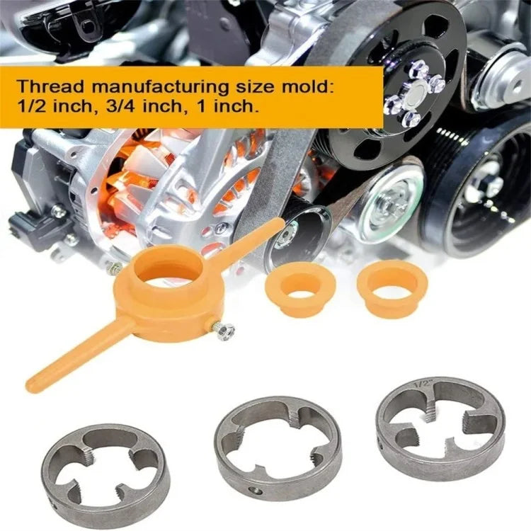 6Pcs / Set Plastic+Alloy Thread Maker Tool Pipe Threader Manual Plumbing Tool Threader Kit for Threading