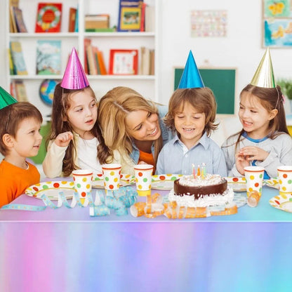 Iridescent Tablecloth Birthday Party Table Cloth Plastic Disposable Table Cover